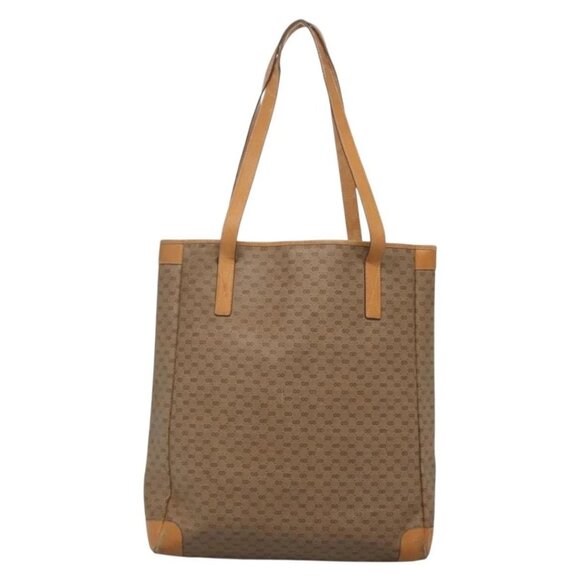 GUCCI Micro GG Canvas Tote Bag PVC Beige Gold 002 123 0135 Auth th6296 - Picture 2 of 16